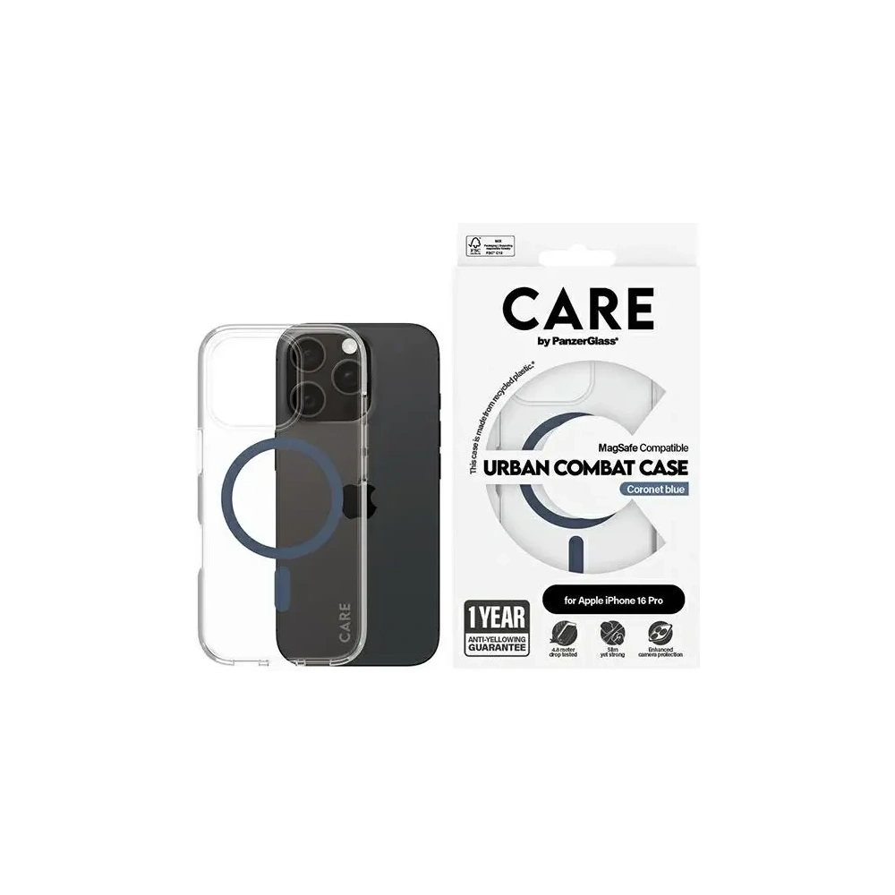 Etui CARE by PanzerGlass Flagship Case Apple iPhone 16 Pro MagSafe niebieski/blue