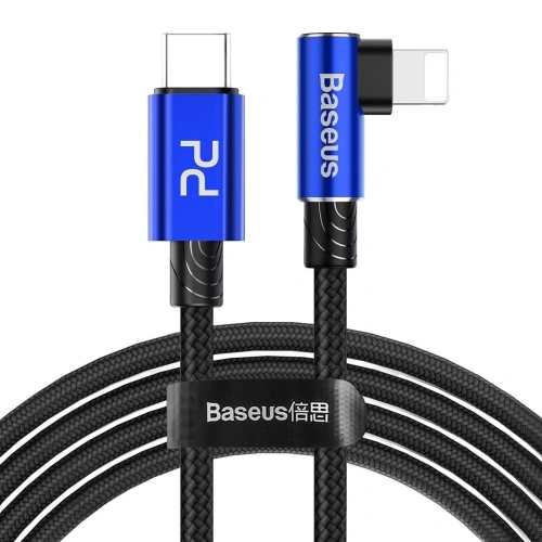 Kup Kabel úhlový USB-C na Lightning PD Baseus MVP Elbow, 18W, 1m (modrý) - BSU1054BLU - {ean13} - Sklep Home Screen
