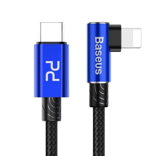 Kup Kabel úhlový USB-C na Lightning PD Baseus MVP Elbow, 18W, 1m (modrý) - BSU1054BLU - {ean13} - Sklep Home Screen