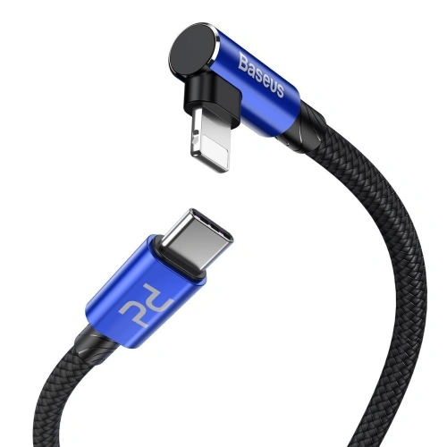 Kup Kabel úhlový USB-C na Lightning PD Baseus MVP Elbow, 18W, 1m (modrý) - BSU1054BLU - {ean13} - Sklep Home Screen
