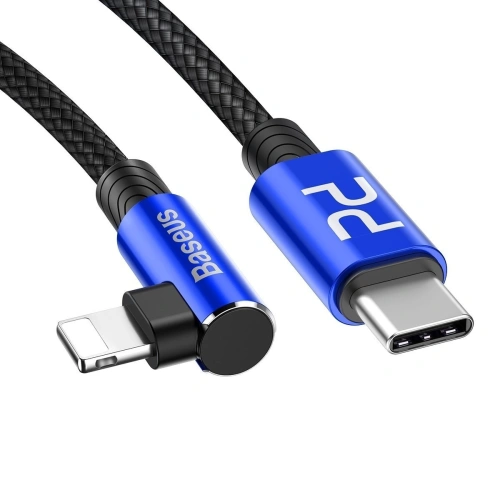 Kup Kabel úhlový USB-C na Lightning PD Baseus MVP Elbow, 18W, 1m (modrý) - BSU1054BLU - {ean13} - Sklep Home Screen