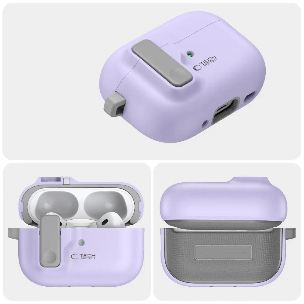 Etui Tech-Protect Slim Hook Apple Airpods Pro 1 / 2 Lavender