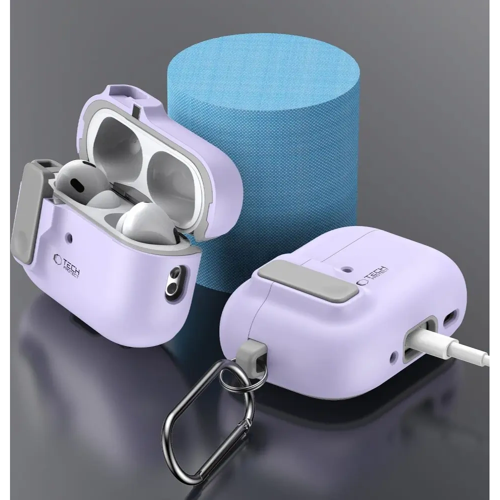 Etui Tech-Protect Slim Hook Apple Airpods Pro 1 / 2 Lavender