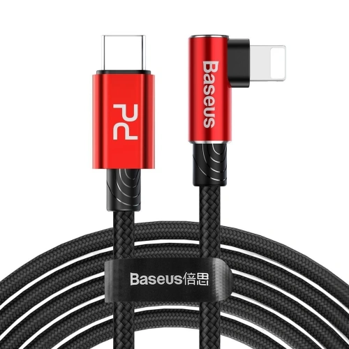 Kup USB-C to Lightning PD sarokkábel Baseus MVP Elbow, 18W, 2m (piros) - BSU1056RED - {ean13} - Sklep Home Screen
