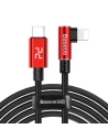 USB-C to Lightning PD sarokkábel Baseus MVP Elbow, 18W, 2m (piros)