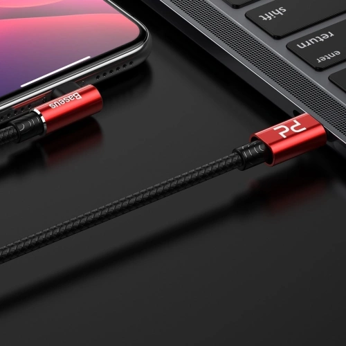 Kup USB-C to Lightning PD sarokkábel Baseus MVP Elbow, 18W, 2m (piros) - BSU1056RED - {ean13} - Sklep Home Screen