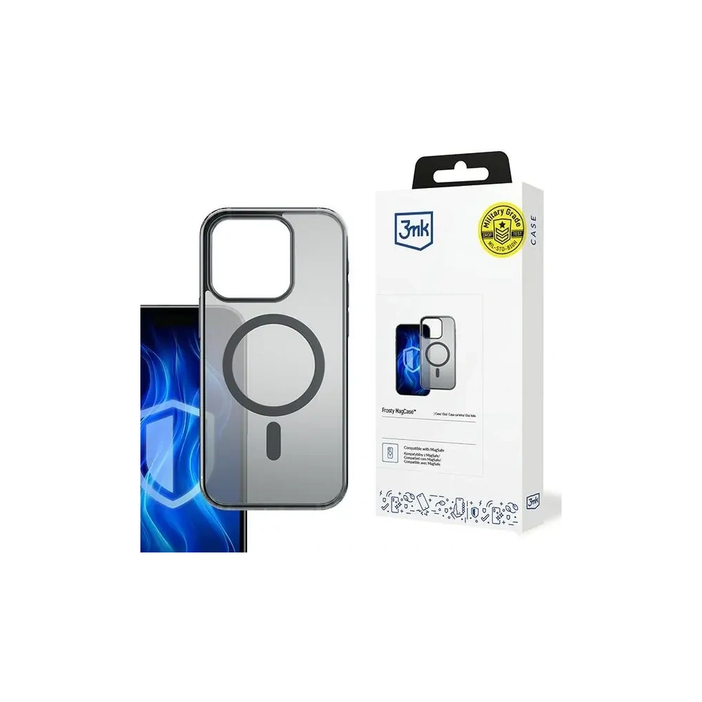 Etui 3MK Frosty MagCase Apple iPhone 16 Pro Max czarny/black
