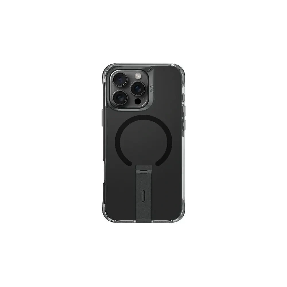 Etui UNIQ Eleva with Vertica Stand Apple iPhone 16 Pro czarny/carbon black