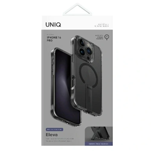 Kup UNIQ Eleva mit Vertica Stand Apple iPhone 16 Pro karbon schwarz - UNIQ1351 - {ean13} - Sklep Home Screen