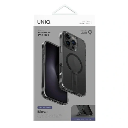 Kup Etui UNIQ Eleva with Vertica Stand Apple iPhone 16 Pro Max czarny/carbon black - UNIQ1353 - {ean13} - Sklep Home Screen