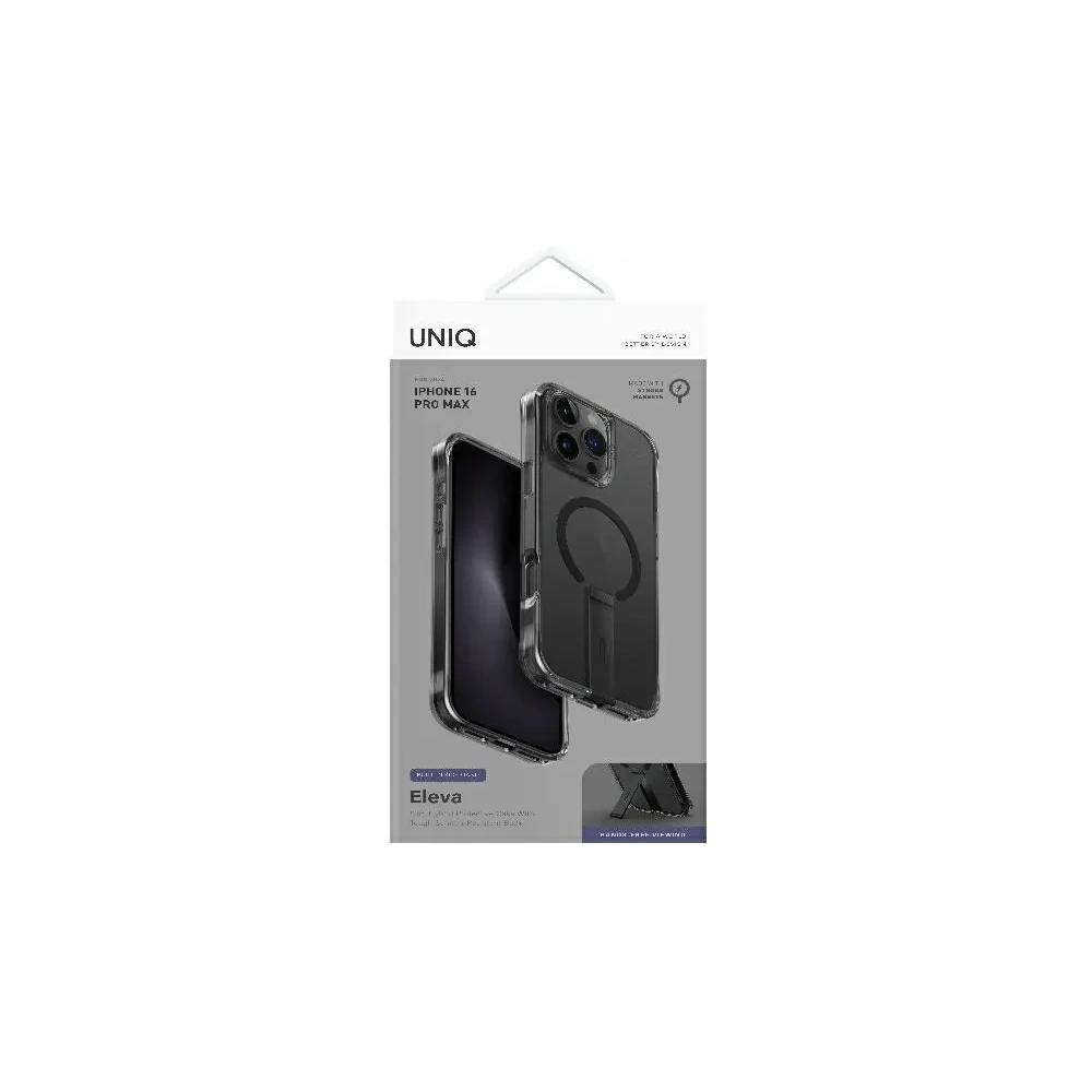 Etui UNIQ Eleva with Vertica Stand Apple iPhone 16 Pro Max czarny/carbon black