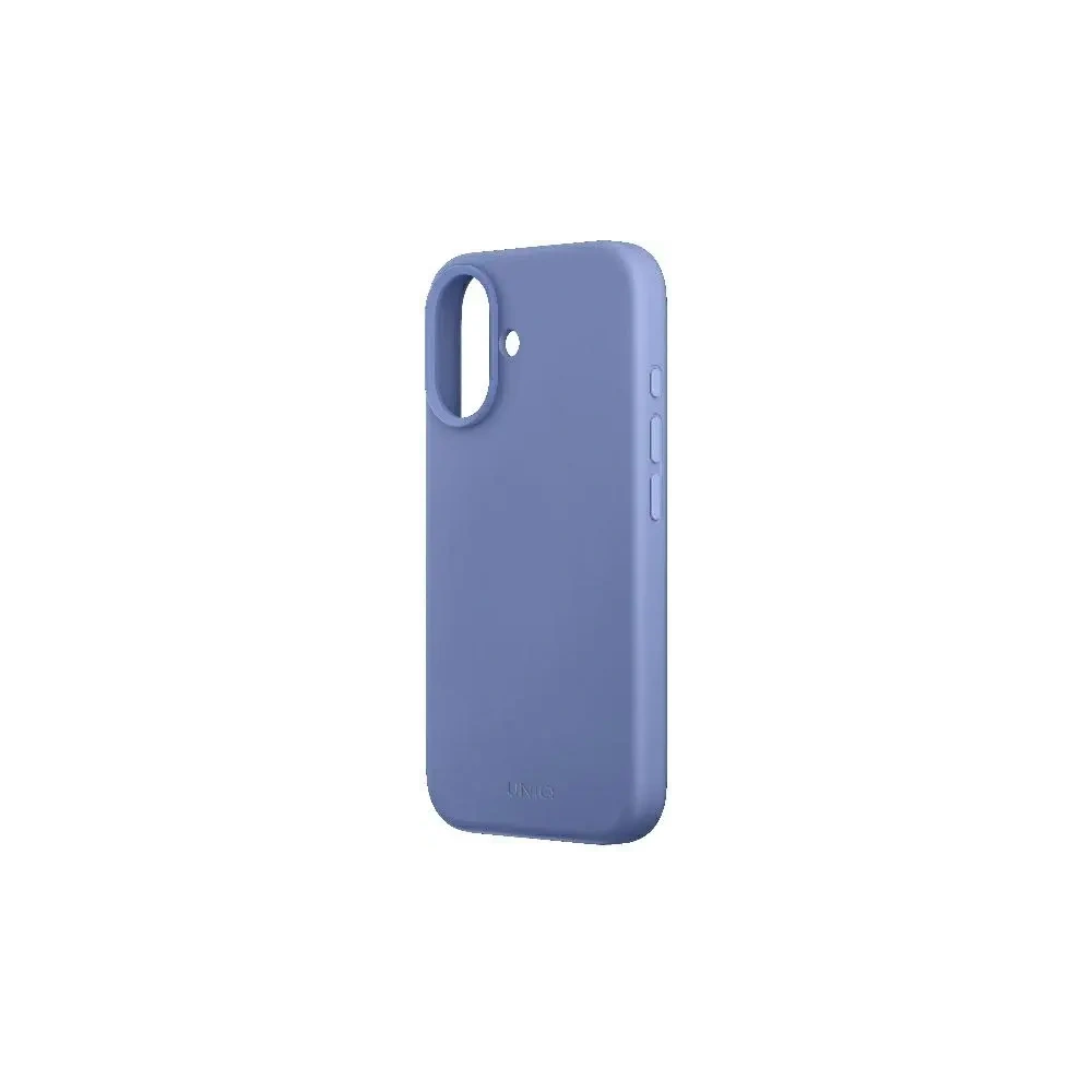 Etui UNIQ Lino Hue Apple iPhone 16 Magclick Charging niebieski/pearl blue