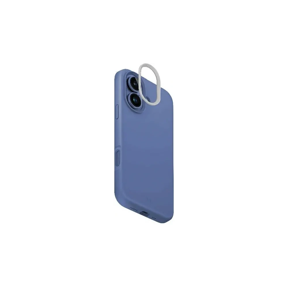 Etui UNIQ Lino Hue Apple iPhone 16 Magclick Charging niebieski/pearl blue