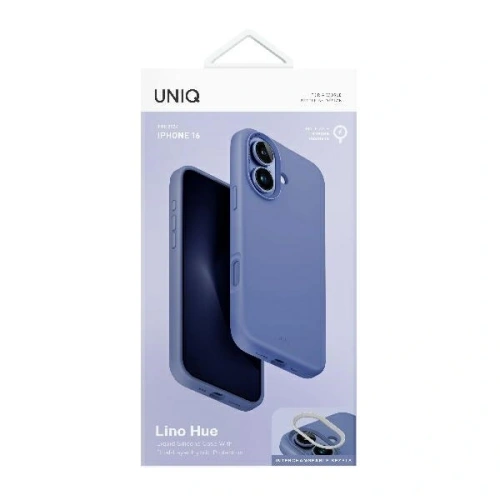Kup Etui UNIQ Lino Hue Apple iPhone 16 Magclick Charging niebieski/pearl blue - UNIQ1355 - {ean13} - Sklep Home Screen