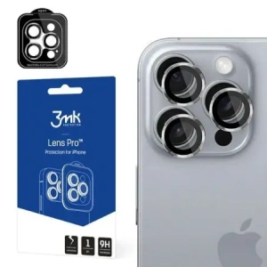 Kup Szkło hybrydowe na obiektyw aparatu 3MK Lens Protection Pro Apple iPhone 16 Pro / 16 Pro Max Titanium Silver - 3MK15617 - {ean13} - Sklep Home Screen