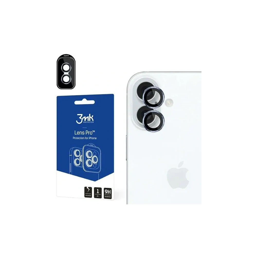 Szkło hybrydowe na obiektyw aparatu 3MK Lens Protection Pro Apple iPhone 16 / 16 Plus Ocean Blue
