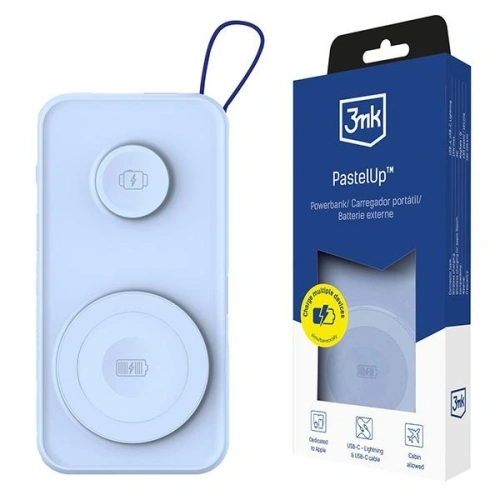 Kup 3MK PastelUp 2in1 powerbank 10000mAh 22.5W MagSafe kék - 3MK15628 - {ean13} - Sklep Home Screen
