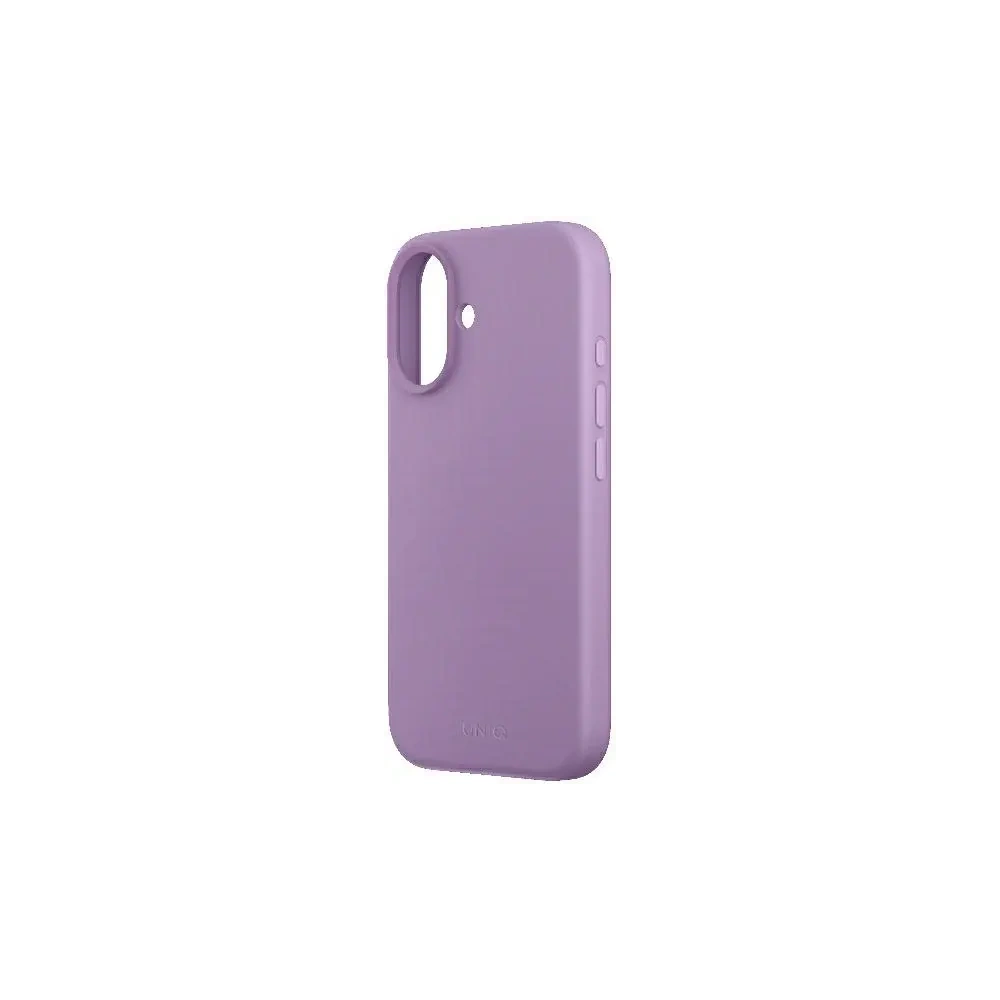 Etui UNIQ Lino Hue Apple iPhone 16 Magclick Charging różowy/grape pink