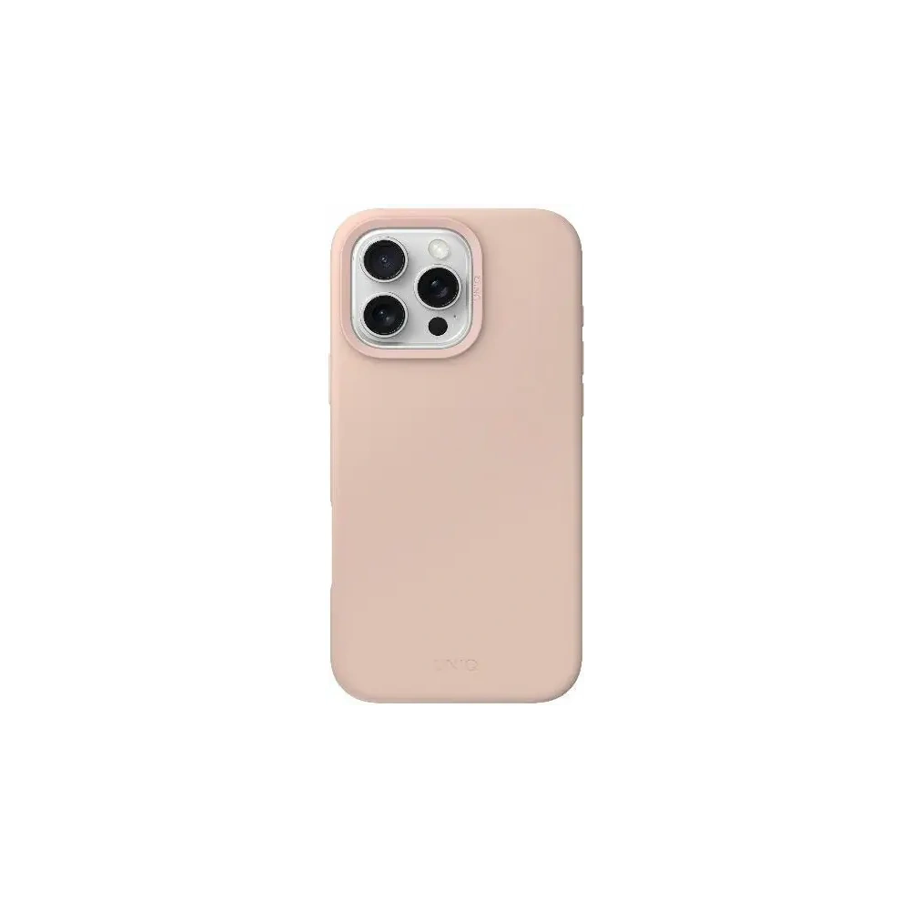 Etui UNIQ Lino Hue Apple iPhone 16 Pro Magclick Charging różowy/blush pink