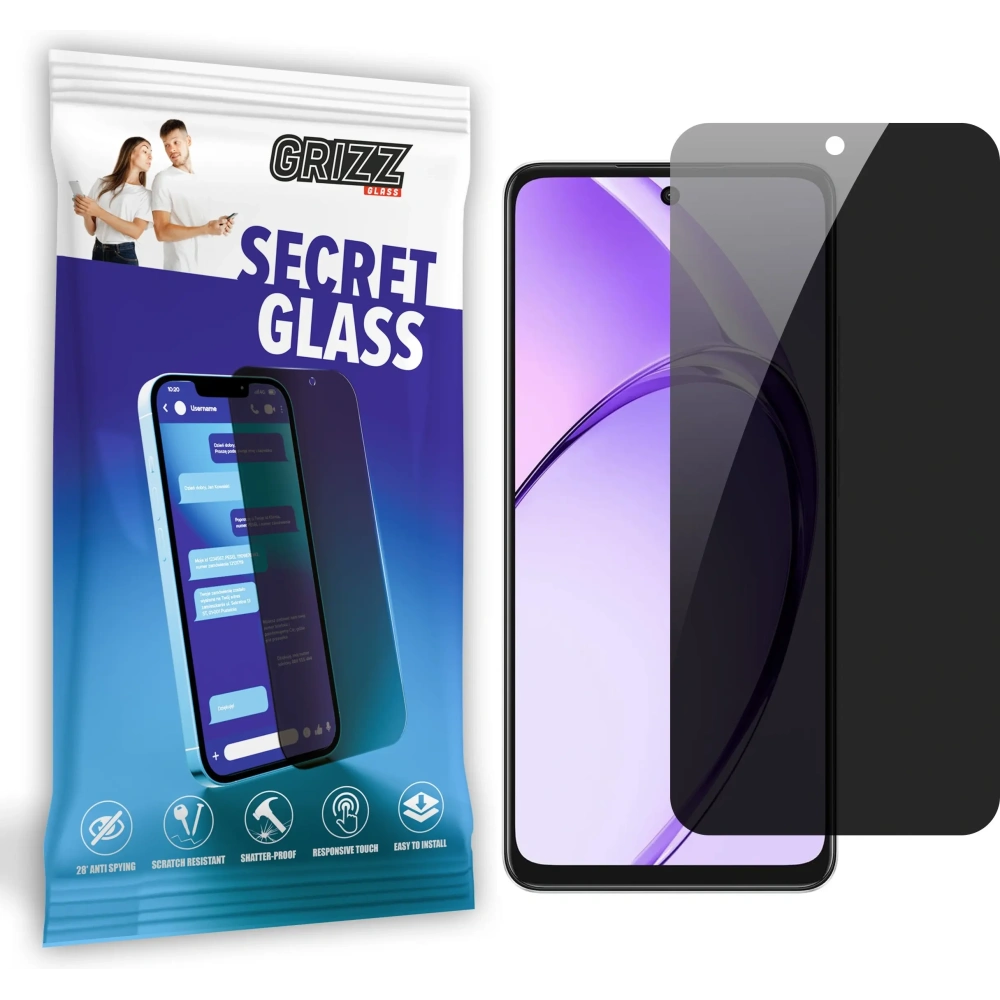 Matowe szkło prywatyzujące GrizzGlass SecretGlass do Oppo A3 4G