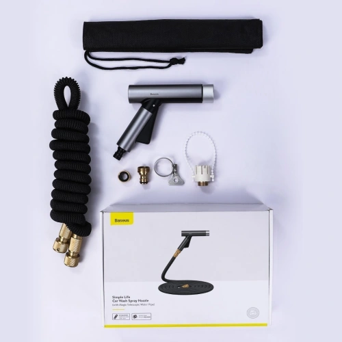 Kup Furtun cu duză Baseus Simple Life pentru spălarea mașinii, 15 m cu jet de apă (negru) - BSU1065BLK - {ean13} - Sklep Home Screen