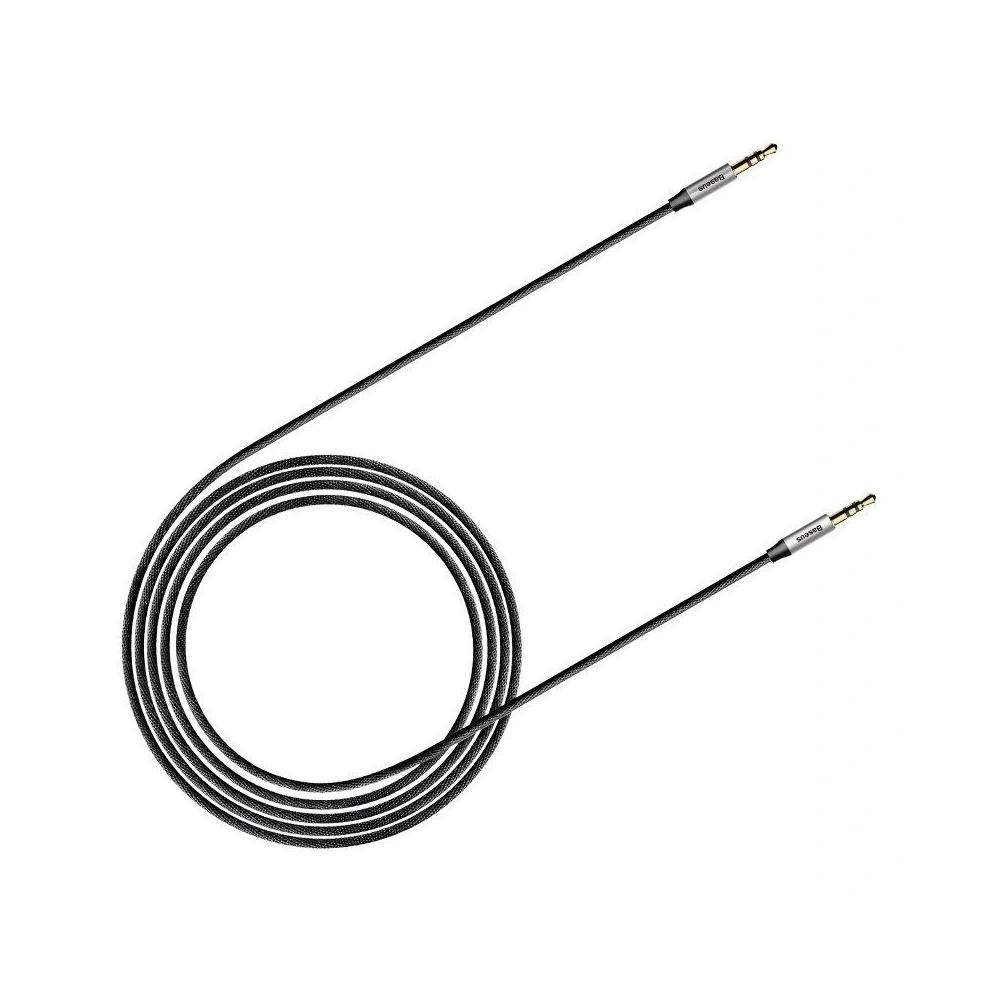 Kabel audio mini jack 3,5mm AUX Baseus Yiven 0,5m (czarno-srebrny)