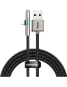 Cablu USB-C plat unghiular Baseus Iridescent, Huawei SuperCharge, 40W, 1m (negru)