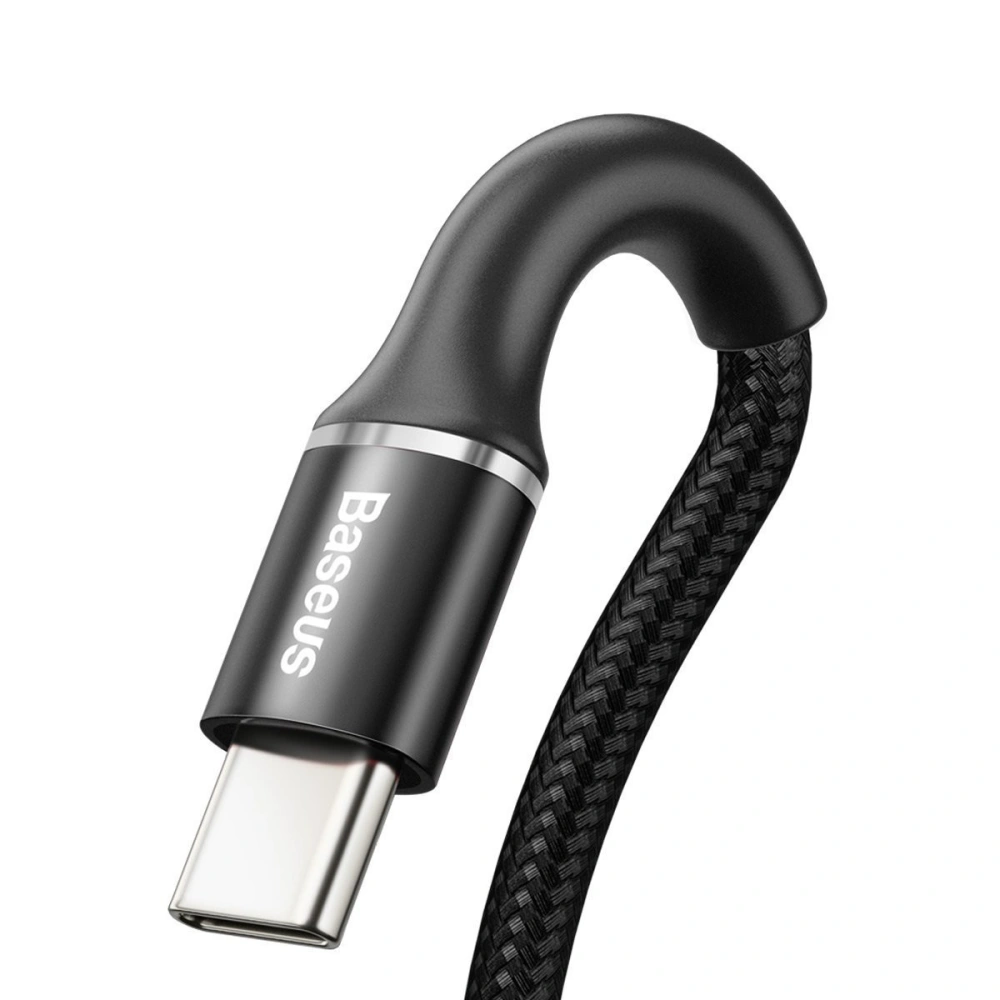 Kabel USB-C z podświetleniem LED Baseus Halo 0,25m 3A (czarny)