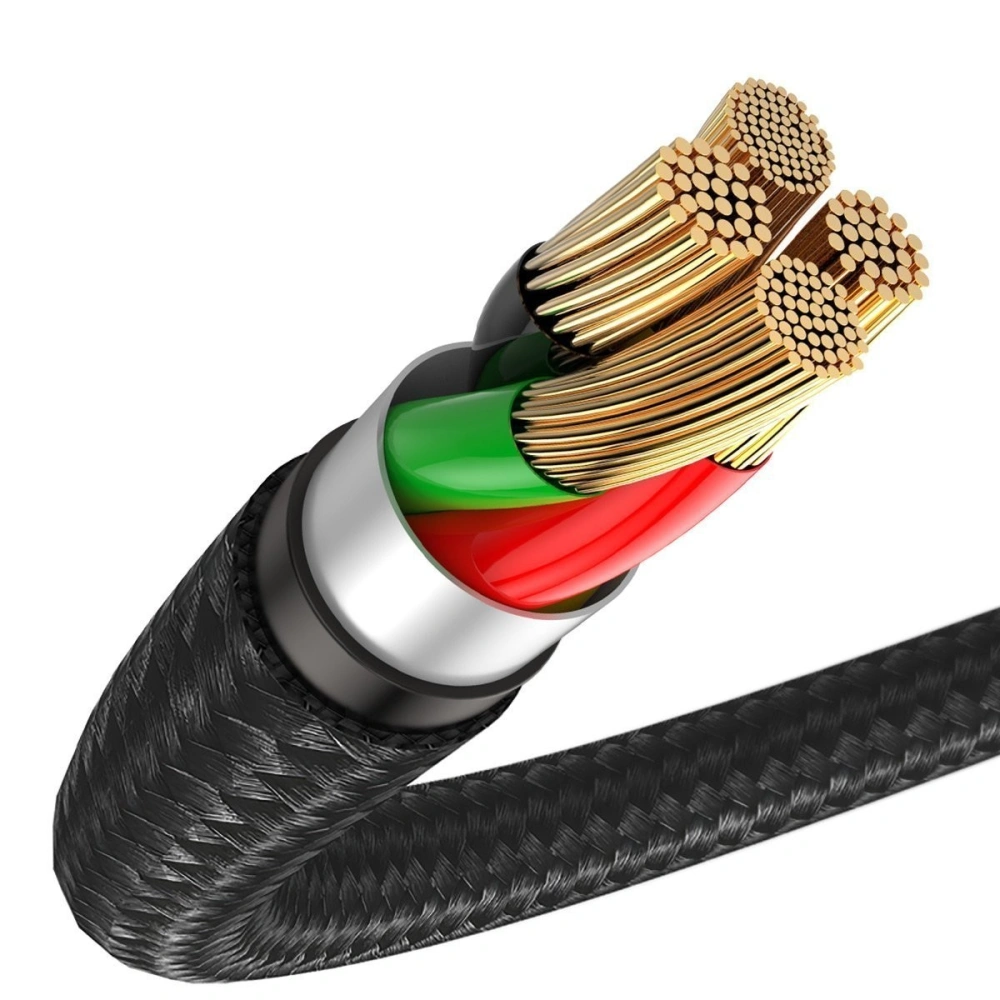 Kabel USB-C z podświetleniem LED Baseus Halo 0,25m 3A (czarny)