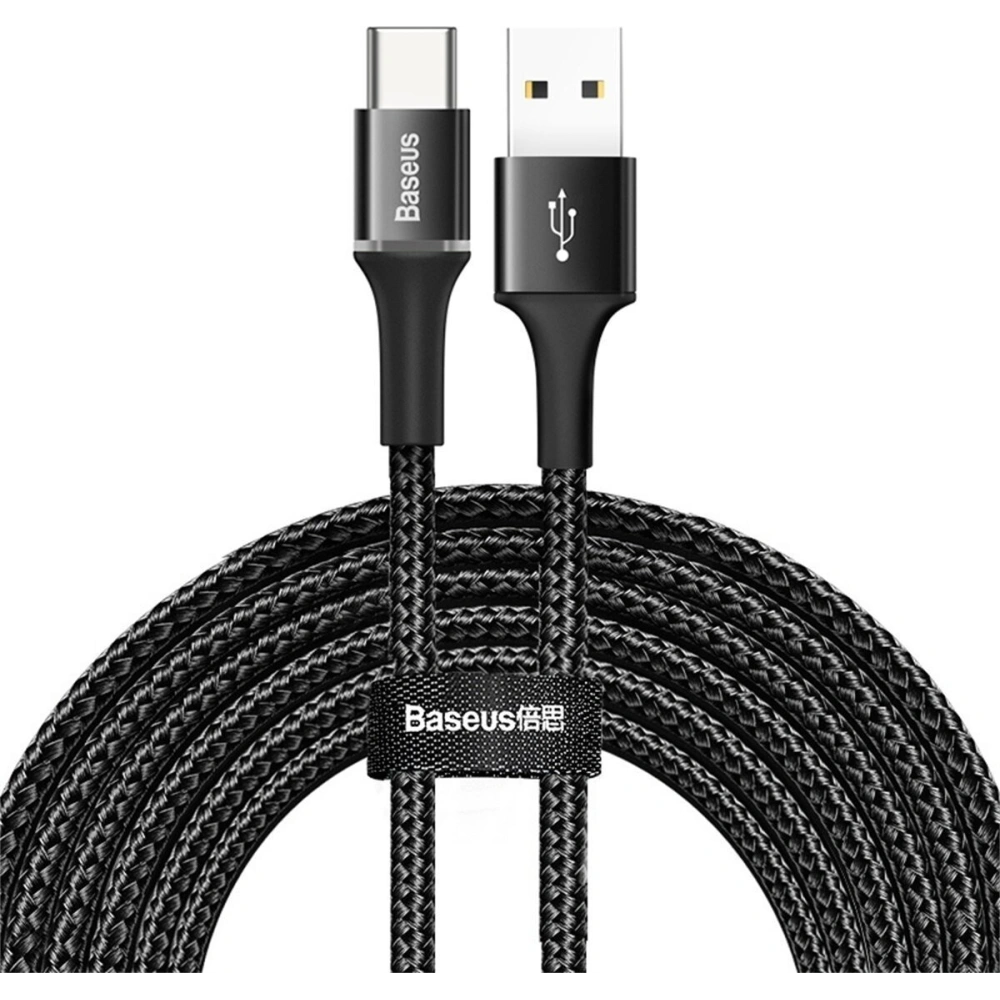 Kabel USB-C z podświetleniem LED Baseus Halo 3m 2A (czarny)
