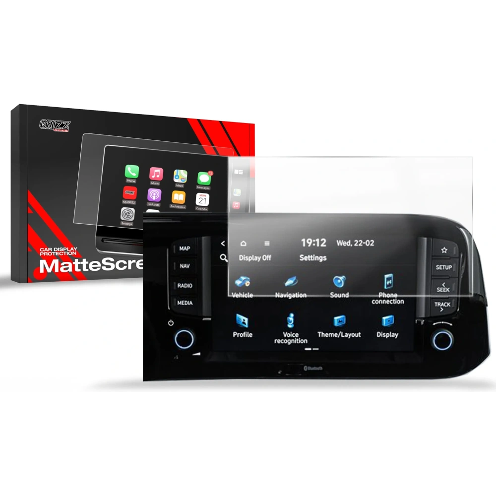 Folia matowa GrizzGlass CarDisplay Protection do Hyundai i10 8" 2024-2025