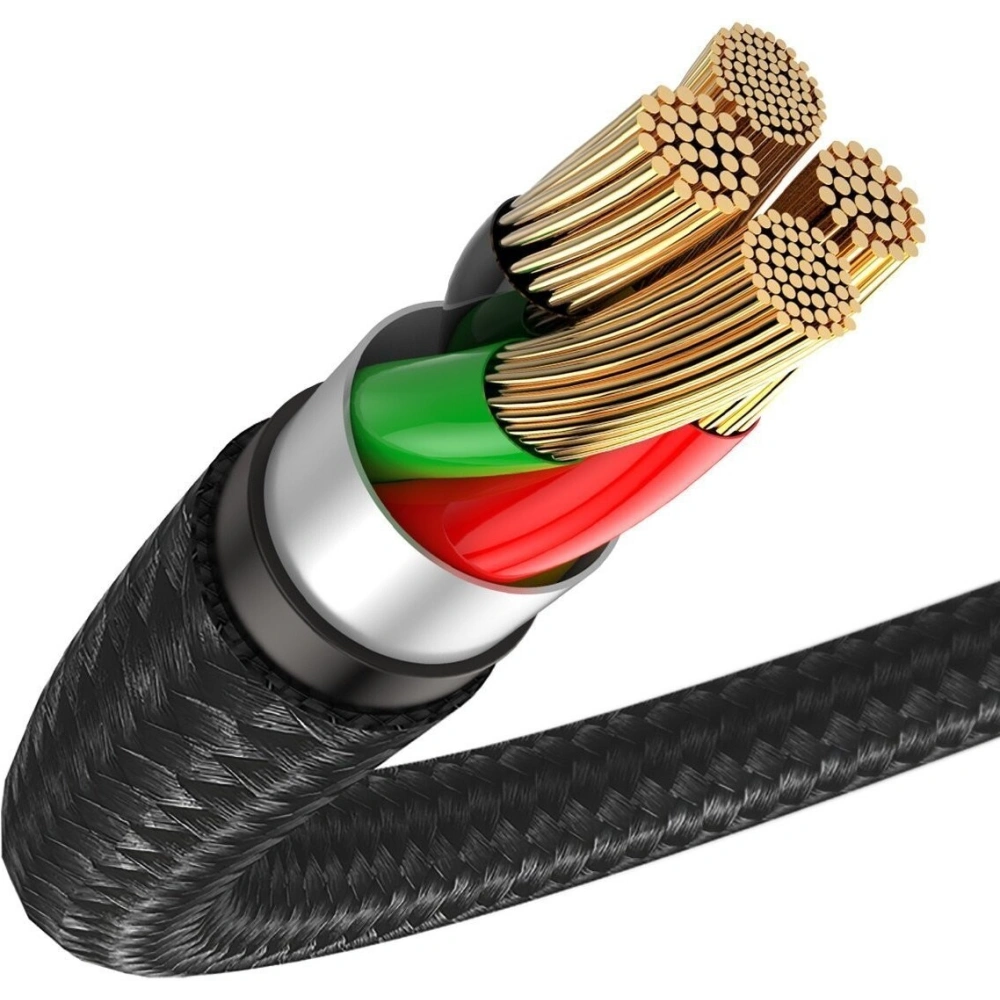 Kabel USB-C z podświetleniem LED Baseus Halo 3m 2A (czarny)