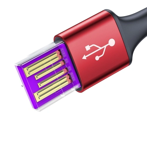 Kup USB-C kábel LED világítással Baseus Halo Huawei SuperCharge-hoz, 5A, 1m, 40W (piros) - BSU1079RED - {ean13} - Sklep Home Screen
