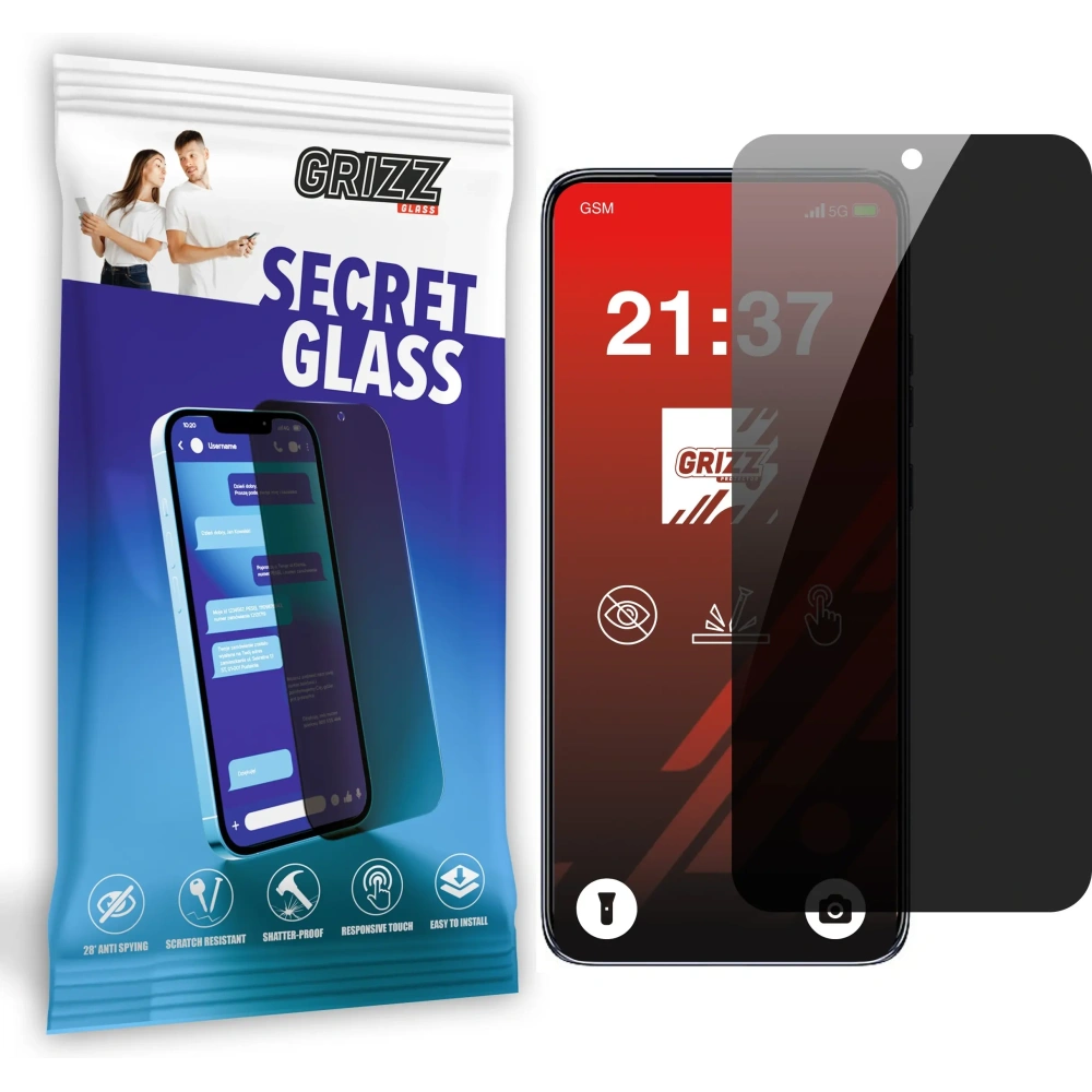 Matowe szkło prywatyzujące GrizzGlass SecretGlass do Motorola Edge 50 Neo