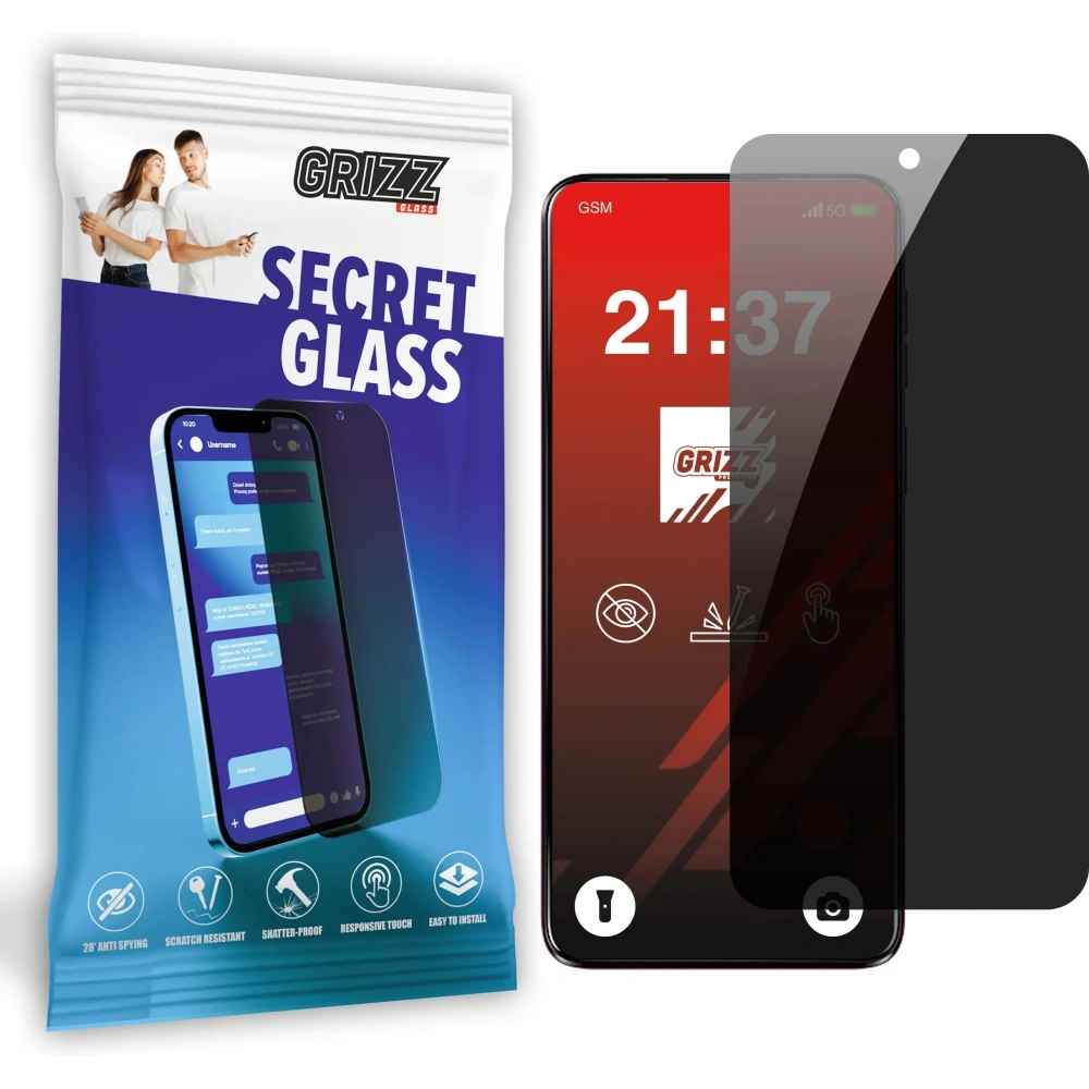 Matowe szkło prywatyzujące GrizzGlass SecretGlass do Motorola Moto G55