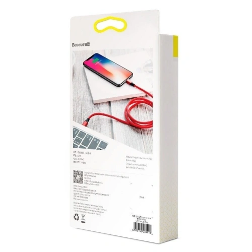 Buy Baseus Yiven Series Type-C to iP Cable 2A 2m Red - BSU1087RED - {ean13} - Home Screen Store Europe