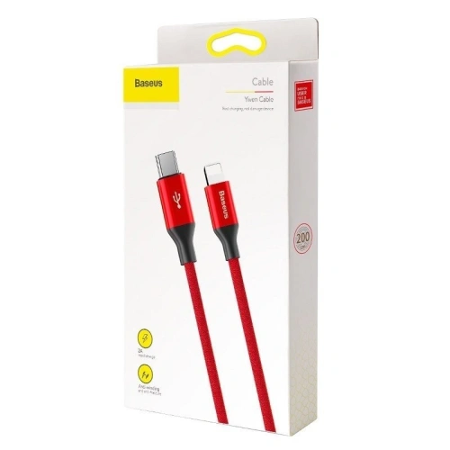 Kup USB-C to Lightning PD kábel Baseus Yiven, 2A, 2m (piros) - BSU1087RED - {ean13} - Sklep Home Screen