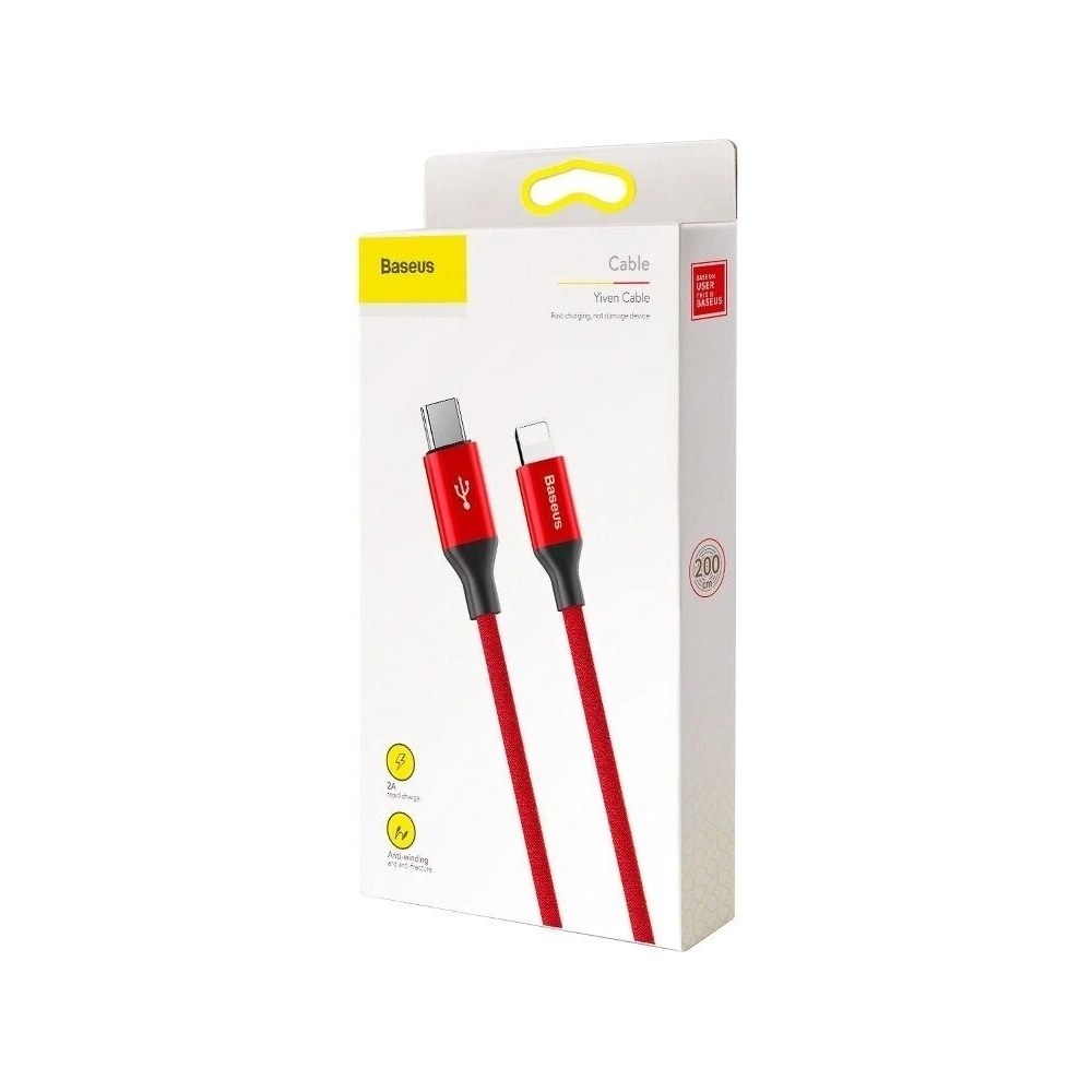 Kabel USB-C do Lightning PD Baseus Yiven, 2A, 2m (czerwony)