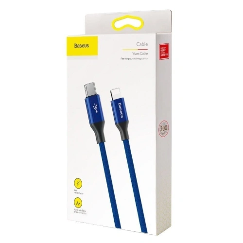 Kup Kabel USB-C do Lightning PD Baseus Yiven, 2A, 2m (modrý) - BSU1088BLU - {ean13} - Sklep Home Screen