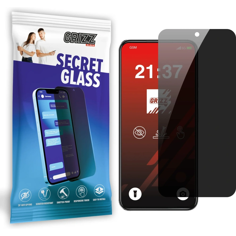 Matowe szkło prywatyzujące GrizzGlass SecretGlass do Tecno Pova 6 Neo 5G