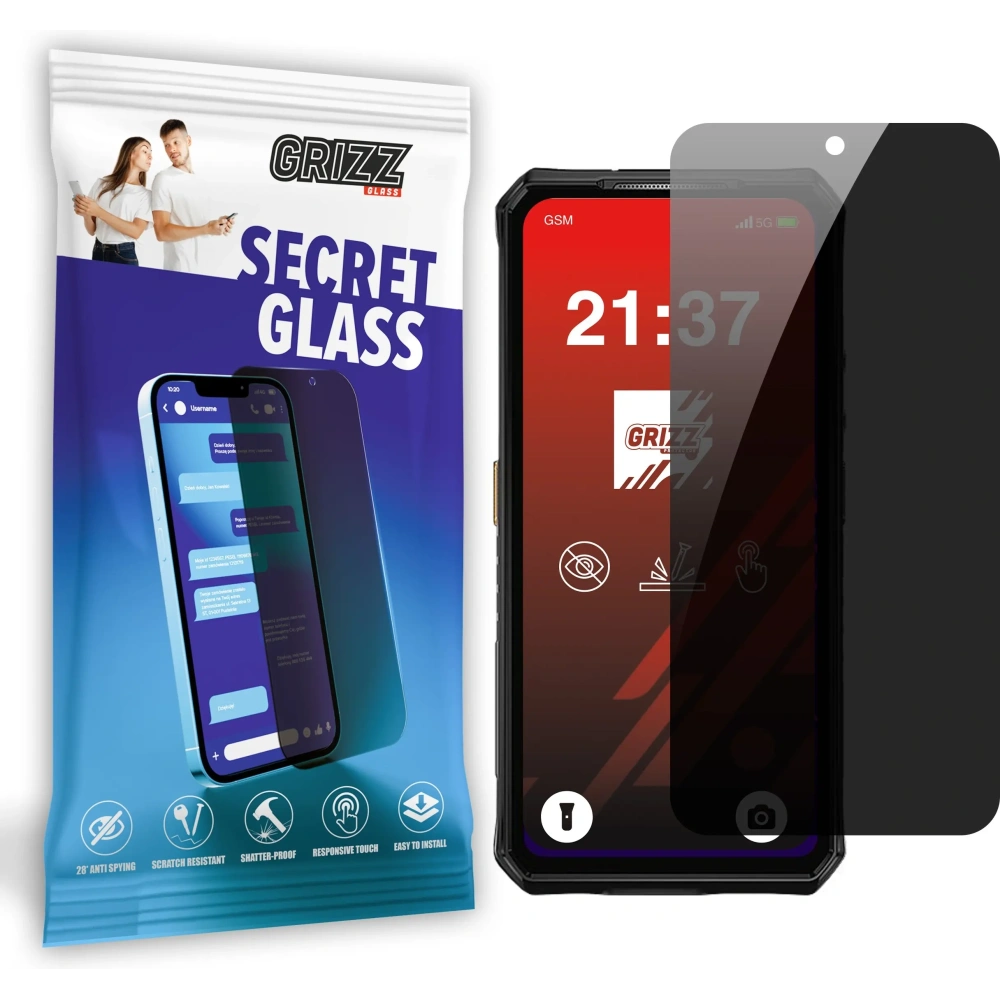 Matowe szkło prywatyzujące GrizzGlass SecretGlass do Ulefone Armor 28 Ultra