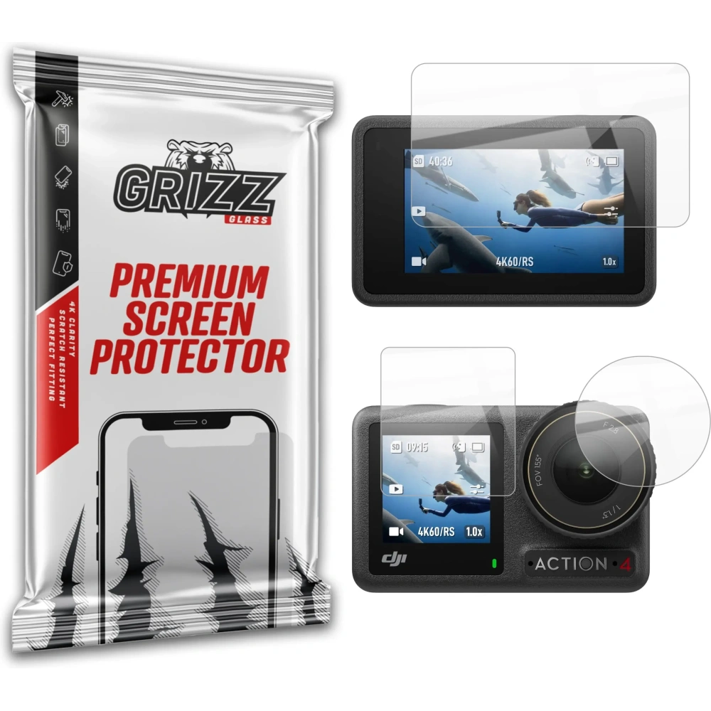 Folia ceramiczna GrizzGlass CeramicFilm do DJI Osmo Action 4