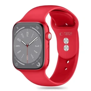 Kup Pasek Tech-Protect Silicone Apple Watch 6/7/8/9/10/SE/Ultra 1/2 44/45/46/49mm Red - THP3266 - {ean13} - Sklep Home Screen