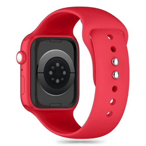 Kup Pasek Tech-Protect Silicone Apple Watch 6/7/8/9/10/SE/Ultra 1/2 44/45/46/49mm Red - THP3266 - {ean13} - Sklep Home Screen