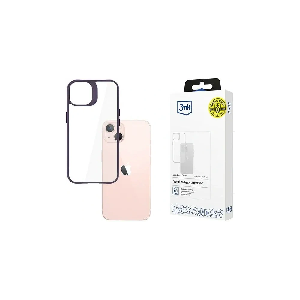 Etui 3MK Satin Armor Case+ Apple iPhone 14 fioletowy/purple
