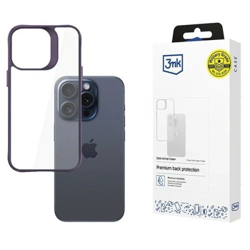 Kup Etui 3MK Satin Armor Case+ Apple iPhone 15 Pro Max fioletowy/purple - 3MK15636 - {ean13} - Sklep Home Screen