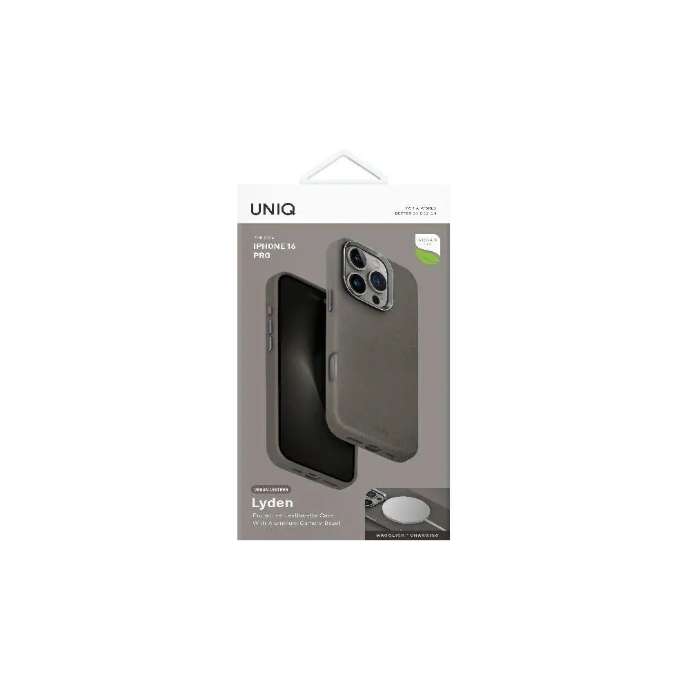 Etui UNIQ Lyden Apple iPhone 16 Pro Magclick Charging szary/flint grey