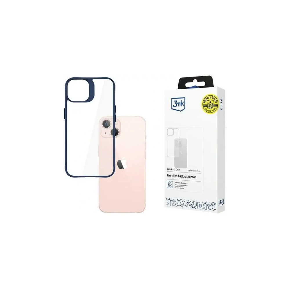 Etui 3MK Satin Armor Case+ Apple iPhone 15 niebieski/blue