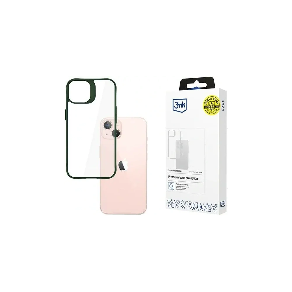 Etui 3MK Satin Armor Case+ Apple iPhone 15 zielony/green