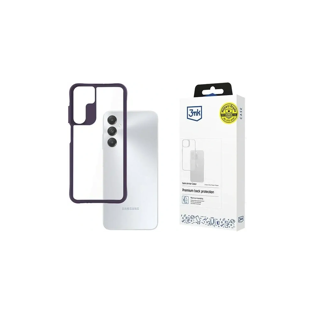 Etui 3MK Satin Armor Case+ Samsung Galaxy A15 5G fioletowy/purple